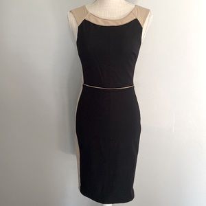 Banana Republic Black and Tan Sleeveless Dress Size 00P - Like new condition